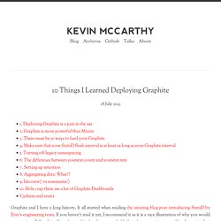 10 Things I Learned Deploying Graphite — Kevin McCarthy