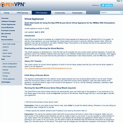Deploying OpenVPN Access Server from an OVF Template in VMWare ESXi Environment