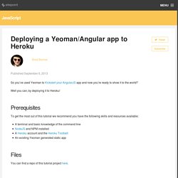 Deploying a Yeoman/Angular app to Heroku
