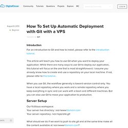 How To Set Up Automatic Deployment with Git with a VPS