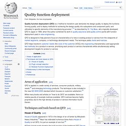 Quality function deployment - Wikipedia, the free encyclopedia - Aurora