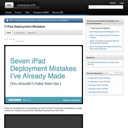 7 iPad Deployment Mistakes
