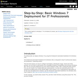 Step-by-Step: Basic Windows Deployment for IT Professionals