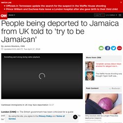 People deported to Jamaica from UK told to 'try to be Jamaican'