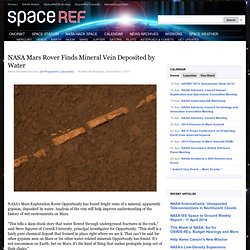 NASA Mars Rover Finds Mineral Vein Deposited by Water
