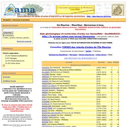 AMA - Association Maurice Archives : Dépouillement d'actes de l'état-civil et des registres paroissiaux