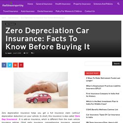 Zero Depreciation Car Insurance: Facts To Know Before Buying It - Your Guide to Insurance