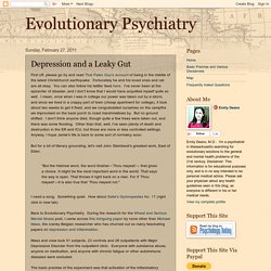 Evolutionary Psychiatry: Depression and a Leaky Gut