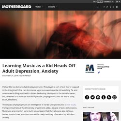 Learning Music as a Kid Heads Off Adult Depression, Anxiety