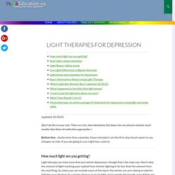 Light Therapies For Depression