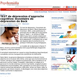 TEST de dépression d'approche cognitive: Inventaire de dépression de Beck