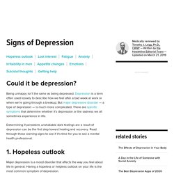 9 Depression Symptoms to Look Out For