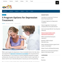 5 Program Options for Depression Treatment