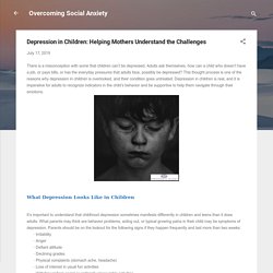 Depression in Children: Helping Mothers Understand the Challenges