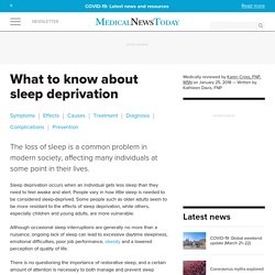 Sleep deprivation: Causes, symptoms, and treatment