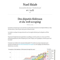 Des députés fédéraux et du web scraping - Nael Shiab