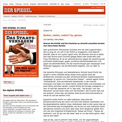 DER SPIEGEL 37/2010 - Reden, reden, reden? Ja, genau