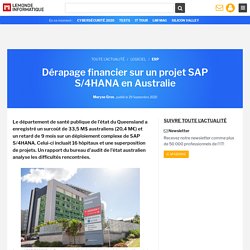 Dérapage financier sur un projet SAP S/4HANA en Australie