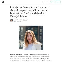 Proteja sus derechos: contrate a un abogado experto en delitos contra Internet por Stefania Alejandra Carvajal Tabilo