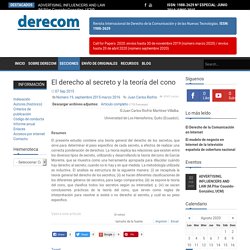 El derecho al secreto y la teoría del cono