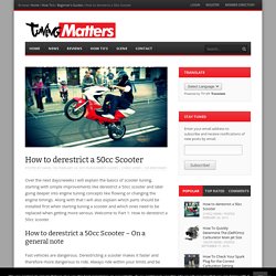 How to derestrict a 50cc Scooter - TuningMatters.com