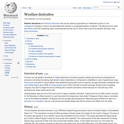 Weather derivative