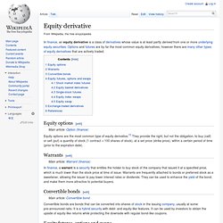 Equity derivative