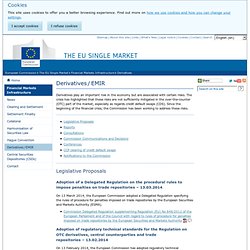 European Commission » Internal Market » Financial Markets Infrastructure » Derivatives