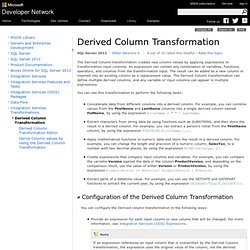 Derived Column Transformation