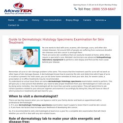 Guide to Dermatologic Histology Specimens Examination for Skin Treatment