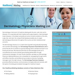 Dermatology Physicians Mailing List