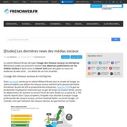 [Etudes] Les dernières news des médias sociaux