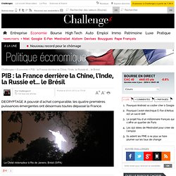 PIB : la France derrière la Chine, l'Inde, la Russie et... le Brésil