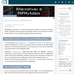 Des alternatives à PHPMyAdmin