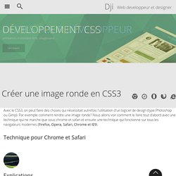 Des images rondes en CSS3