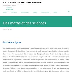 Des maths et des sciences