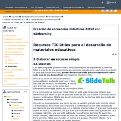 Recursos TIC útiles para el desarrollo de materiales educativos: SlideTalk