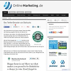 Das Twitter-Desaster von Starbucks