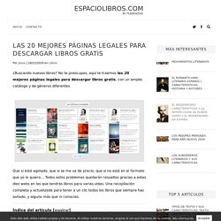 Las 20 mejores páginas LEGALES para descargar libros gratis - Espaciolibros.com