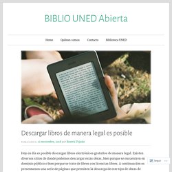 Descargar libros de manera legal es posible – BIBLIO UNED Abierta