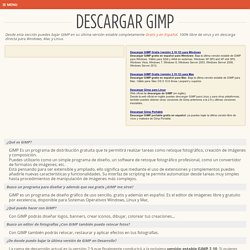 Descargar GIMP Gratis para Windows, Mac y Linux en Español