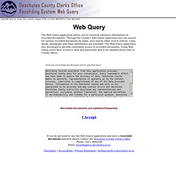 County Clerk's Web Query