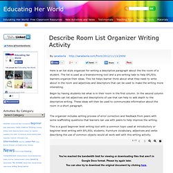 Describe Room List Organizer Writing Activity