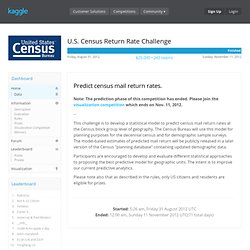 U.S. Census Return Rate Challenge (Visualization Competition)
