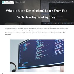What Is Meta Description? Learn From Pro Web Development Agency!