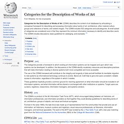 Categories for the Description of Works of Art