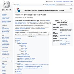 Resource Description Framework - Wikipedia, the free encyclopedi