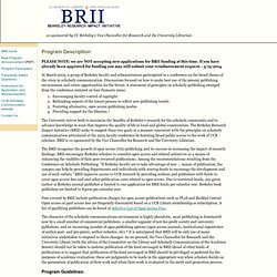 Program Description - Berkeley Research Impact Initiative (BRII) - UC Berkeley