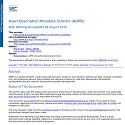 Asset Description Metadata Schema (ADMS)