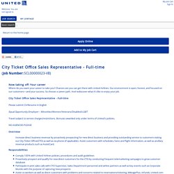Job Description - City Ticket Office Sales Representative - Full-time (SCL00000023-VB)